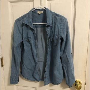 light wash denim shirt